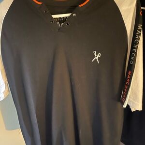 Marc Ecko Black and Gray Short Sleeve Tee